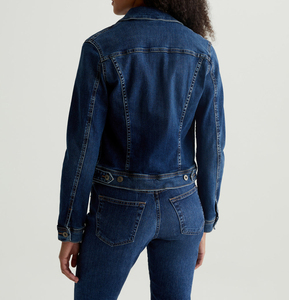 Chaqueta Vaquera de Moda para Mujer, Personalizada, con Cuello Camisero, Manga Larga, Informal, de Algodón, Precio Económico, OEM - Product Image 6