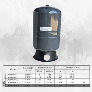 Bomba de tanque de presión vertical LAXMO, agua potable de acero al carbono de alta calidad, fácil de operar, 100L - Product Image 4