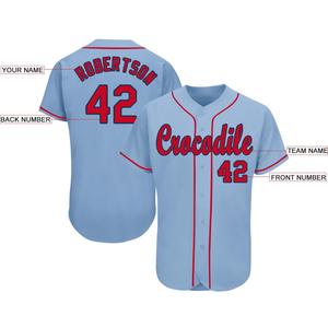 Camiseta de Béisbol Personalizada por Sublimación, OEM, 100% Poliéster, Informal, con Botones al Frente, Nombre del Equipo, Número, Ropa Deportiva - Product Image 3
