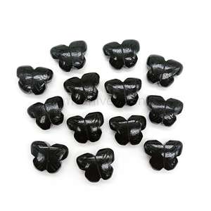 Abalorios de ónix negro natural tallados a mano con forma de mariposa, figuras de ónix hechas a mano para la fabricación de joyas, precio al por mayor. - Product Image 5