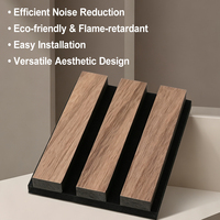 Panneau acoustique à lamelles en placage MDF PET Akupanel, panneau mural absorbant le son, panneau acoustique décoratif multi-scènes pour l'intérieur
