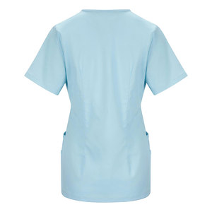 Women Short Sleeve <b>Scrub</b> <b>Top</b> with Buttons Pockets Hospital Use for Medical Staff New Design Lightweight Women Medical <b>Scrub</b> <b>Tops</b> - Product Image 2