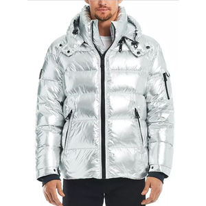 Fully Customized Men's Waterproof Canvas Puffer <b>Jackets</b> Polyester Wadding Filled Winter DDP Shipping - Product Image 5