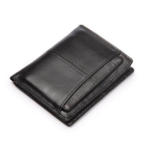 Casual <b>Mens</b> Crazy Horse Genuine <b>Leather</b> RFID Blocking Eco-Friendly Short Wallet Coin <b>Purse</b> Clutch Zipper Large Capacity - Product Image 1