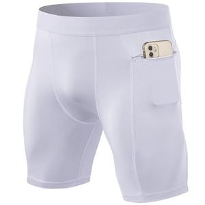 Pantalones Cortos de Compresión Personalizados al por Mayor para Hombre, de Canalé Medio, Impermeables, de Lana, de Secado Rápido, Transpirables, para Gimnasio, Correr, Fitness y Deportes - Product Image 2