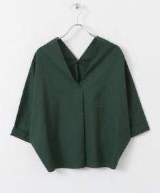 Blusa Corta Informal para Mujer, Cuello Camisero, Manga Raglán Tres Cuartos, Color Sólido, con Botones, para Fiesta - Product Image 2