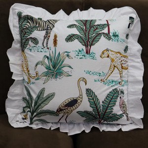 Hand Blocked Luxury Square Boho Floral Cotton <b>Pillow</b> & Cushion Cover Printed <b>Decorative</b> for Home Hotel or Hospital Use - Product Image 1