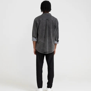 Camisa de mezclilla de algodón personalizada para hombre, de corte recto y holgado, estilo lavado, con hombros anchos, de moda, ¡Gran oferta! - Product Image 5