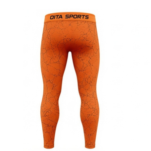 Ensemble de vêtements de sport pour homme, manches longues et leggings, Orange Active Performance Training, compression, fitness, entraînement, gym, sportswear, athlétique - Product Image 6