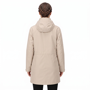 Abrigo Largo con Capucha de Secado Rápido 100% Nailon para Mujer, Ropa Exterior con Logotipo Personalizado, Abrigo de Senderismo para Mujer, Cierre de Cremallera de Manga Larga, Abrigo Impermeable - Product Image 4