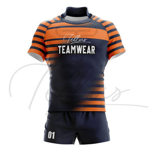 Uniforme de Rugby de Alta Calidad, Talla Grande, Nuevo Diseño, Manga Corta, 100% Poliéster, Secado Rápido y Transpirable - Product Image 3