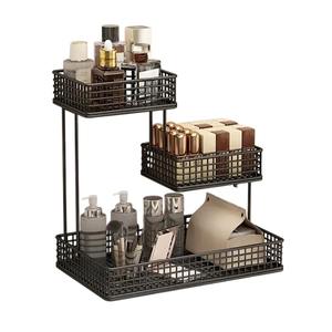 Cesta de Frutas de 3 Niveles, Organizador de Almacenamiento para Encimera de Cocina, Soporte de Metal Negro, Cesta de Gran Capacidad, Organizador de Cocina - Product Image 1