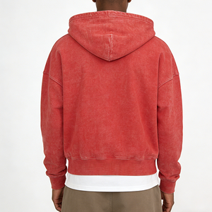 Sudadera con Capucha Oversize Personalizada de Felpa Pesada Unisex Estilo Streetwear con Parches, Poliéster/Algodón 500GSM para Hombre - Product Image 5