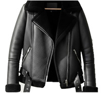 Blouson aviateur en cuir véritable pour femme avec capuche à fourrure, coupe-vent, manteau d'hiver, manches longues, longueur normale, respirant, écologique