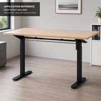 Cadre de bureau debout moderne en métal à moteur unique, réglable en hauteur, avec contrôleur à mémoire pour postes de travail de bureau personnalisés
