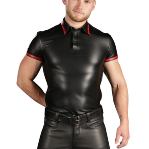 Polo de Piel de Cordero Azul Elegante, Cómodo y Estilizado para Opciones de Moda Atrevidas - Product Image 4