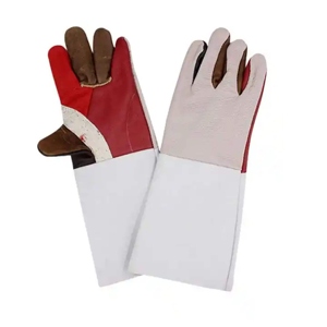 ถุงมือเชื่อมหนังวัวแท้สำหรับงานฤดูหนาว ป้องกันการเจาะทะลุ สะท้อนแสง ปลอดภัย ระบายอากาศได้ดี - Product Image 1