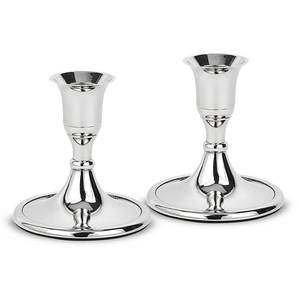 New Arrival Handmade Hammered Modern Aluminum Silver Shiny Tulip Mouth Anodized Gold Durable Shabbat <b>Table</b> Candlestick Set UV - Product Image 4