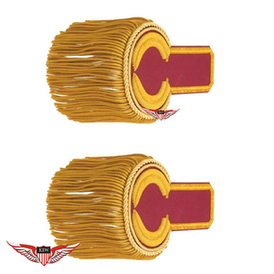 Epaulettes de Lujo Ceremoniales KEW Vintage con Flecos de Hilo Dorado y Hombros Ajustados, Talla/Color/Material Personalizables, Ecológicos - Product Image 1