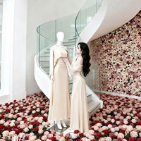 Robe longue élégante et sexy pour femme, à manches courtes, alliant parfaitement élégance, confort et style décontracté ou formel pour diverses occasions, en soie maxi.