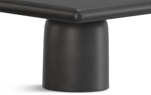 <b>Silver</b> Arc Modern Black Nesting <b>Coffee</b> <b>Table</b> Minimalist Design Living Room Furniture Plastic Top and Frame - Product Image 3