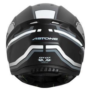 Casco de Motocicleta Integral de Seguridad ASTONE HELMETS ABS Modelo GTO7 LEGEND NEGRO MATE / GRIS Forro Interior de Poliéster - Product Image 6