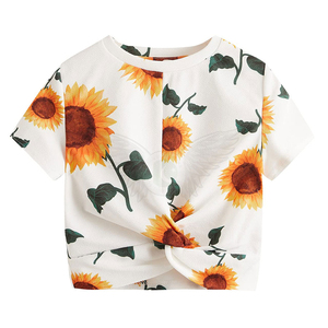 T-shirt court à col en V en soie/coton de haute qualité pour femme, style unique, le plus vendu en 2026, service OEM - Product Image 1