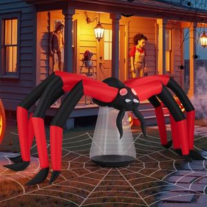 Decorazione da Giardino Gonfiabile a Forma di Ragno per Halloween con Occhi Rossi Luminosi - Product Image 3