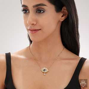 PRAO Colgante de ojo malvado de moda con piedras intercambiables - Product Image 2