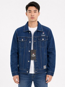 Ropa de invierno, nuevo diseño, chaqueta vaquera azul para hombre, talla grande, abrigos de mezclilla para hombre, chaqueta de tela con botones y bolsillos para hombre - Product Image 1