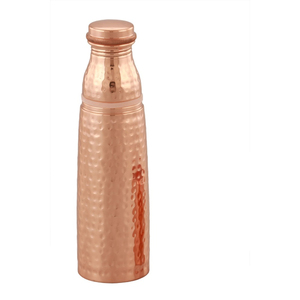 Botella de agua de cobre puro martillado para beneficios ayurvédicos para la salud, diseño artesanal a prueba de fugas para yoga, gimnasio y oficina. - Product Image 2