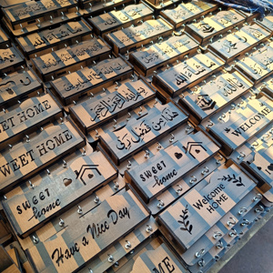 Organisateur mural double en bois personnalisé porte-clés support mobile station d'accueil de charge écologique pour l'entrée de la maison - Product Image 1