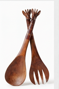 Ensemble de cuillères élégantes en bois avec manches à motif zèbre, parfait pour les restaurants, les hôtels, les desserts, les collations et les mariages - Product Image 3