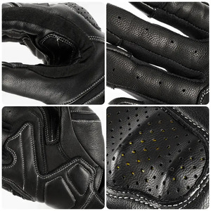 Black XL Winter Motorcycle Racing Driver <b>Gloves</b> Waterproof Soft Anti-Slip Leather Full Finger <b>Mittens</b> From Factory - Product Image 2