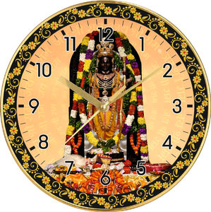 Horloge murale élégante Tirupati Balaji, impression personnalisée, style antique, décoration religieuse de temple pour Noël et la fête des mères - Product Image 4