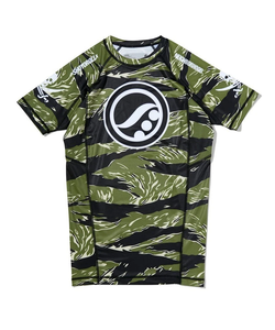 Shoyorol NBHD Rashguard Premium MMA BJJ à manches courtes camouflage séchage rapide anti-UV Spandex Polyester - Product Image 1