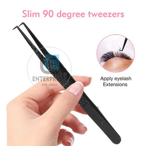 Pince à épiler pour extensions de cils en acier inoxydable durable, design dernier cri, légère, réutilisable, de haute qualité - Product Image 2