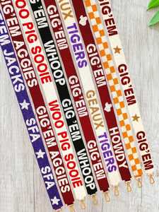 Handmade beaded bag <b>straps</b>, Gameday beaded accessories, Stadium beaded bag <b>straps</b>, Customized beaded college purse <b>strap</b> - Product Image 1