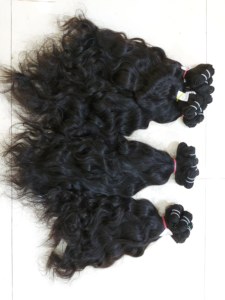 Arrow Exim Grade 12A Cheveux Humains Indiens Vierge Remy Double Trame Faite à la Machine Noir Naturel Ondulation Naturelle 100g - Product Image 4