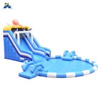 Parc aquatique gonflable Lilytoys, matériau PVC de haute qualité, château aquatique gonflable, aire de jeux aquatique gonflable pour usage commercial