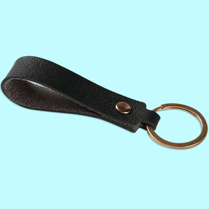 Vintage Genuine <b>Leather</b> Custom Fashion <b>Leather</b> Keychain Business Gift Metal Pendant <b>Key</b> <b>Chain</b> for Men Simple KeyChains - Product Image 4