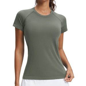 2026 New Design Blank Plain Street Wear Women Gym T <b>Shirt</b> Women Printed Casual Wear T <b>Shirt</b> In Solid Color - Product Image 1