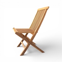 Chaise pliante en bois avec dossier à lattes, design minimaliste et moderne, bois clair, aspect naturel Airstream, pour salle à manger