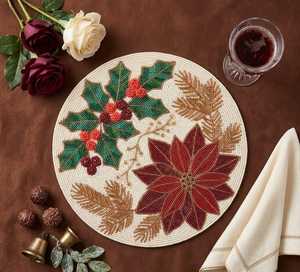 Luxury Handmade Beaded <b>Table</b> Mat with Embroidery Work for <b>Dining</b> <b>Table</b> Restaurant Hotel Wedding and Event Decoration - Product Image 1