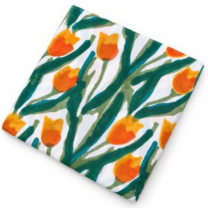 Tela de Voile de Algodón Peinado 60S60S Ligera Estampada a Mano Pinksa Fashion, 90 GSM, 43/44" de Ancho, Floral Unisex - Product Image 1
