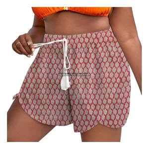 New Wholesale 2026 <b>Women's</b> Comfortable Unique Price Beach Rope Drawstring Waist Wrap Shorts Wholesale High Quality Latest Style - Product Image 5
