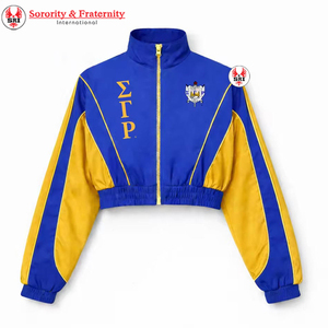 Sigma Gamma Rho Windbreaker <b>Lightweight</b> Windcheater Casual Trendy Outdoor Windproof Zip-Up Shell <b>Jacket</b> For <b>Women</b> - Product Image 2