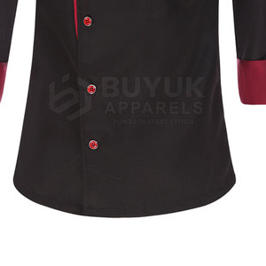 Chaqueta de Chef, Poliéster/Algodón, Cierre de Botones, Resistente al Calor, Ligera, Transpirable, Profesional, para Cocina, Restaurante, Bar - Product Image 6