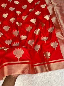Latest Traditional Designer Soft Banarasi Wedding Party Wear Katan Silk Zari Weaves <b>Saree</b> Women Quick Dry All Seasons Regular - Product Image 3