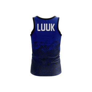 Camisetas sin mangas casuales para hombre, teñidas con tinte, de fibra de algodón y bambú, 100% algodón, tejidas, con logotipo frontal personalizado, ecológicas, de secado rápido - Product Image 3